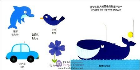 Sample pages of Billigual Cognitive Book for Toddles (Shapes, Fruits, Colors and Baby Animals) (ISBN:9787517605232)