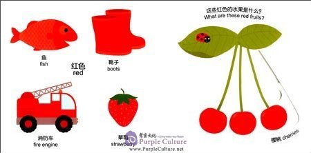 Sample pages of Billigual Cognitive Book for Toddles (Shapes, Fruits, Colors and Baby Animals) (ISBN:9787517605232)